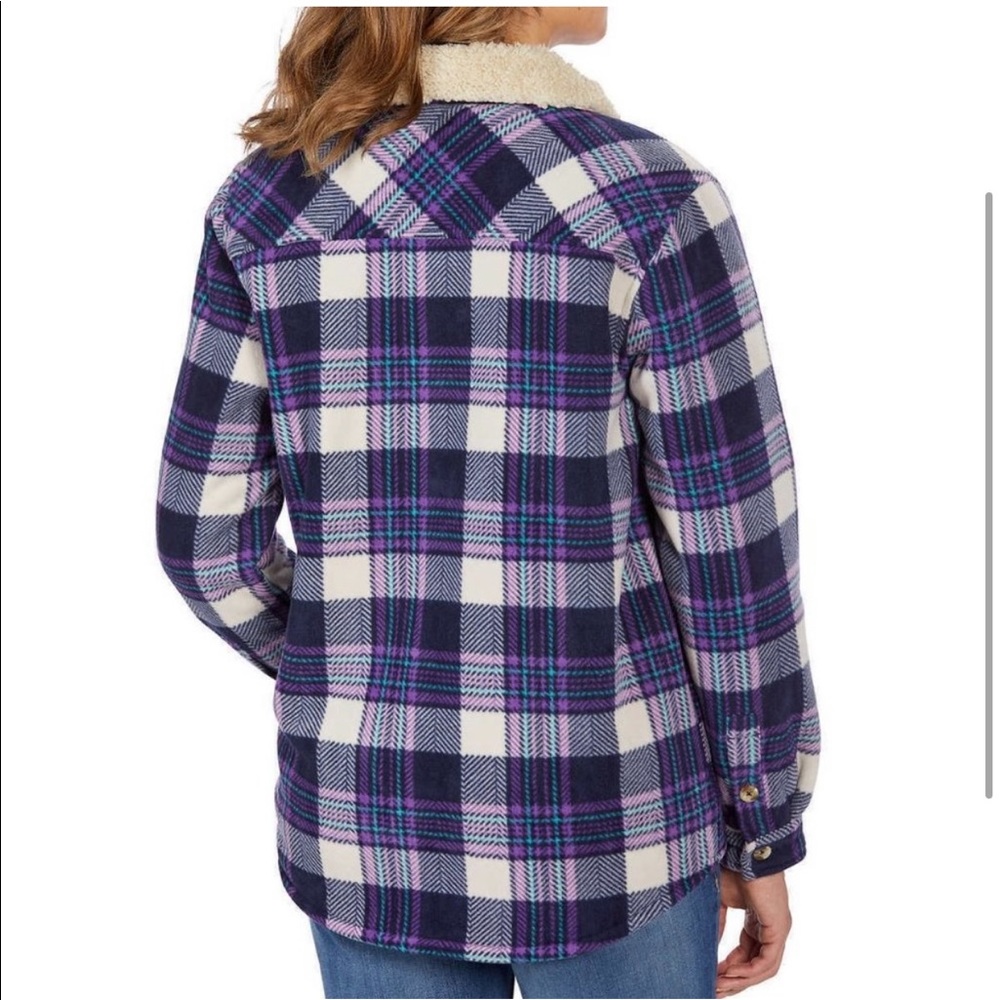 Soho Threads Plush Plaid Shirt Jacket Shacket SZ- Small - Picture 2 of 12